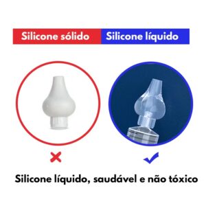 Bico de silicone líquido transparente