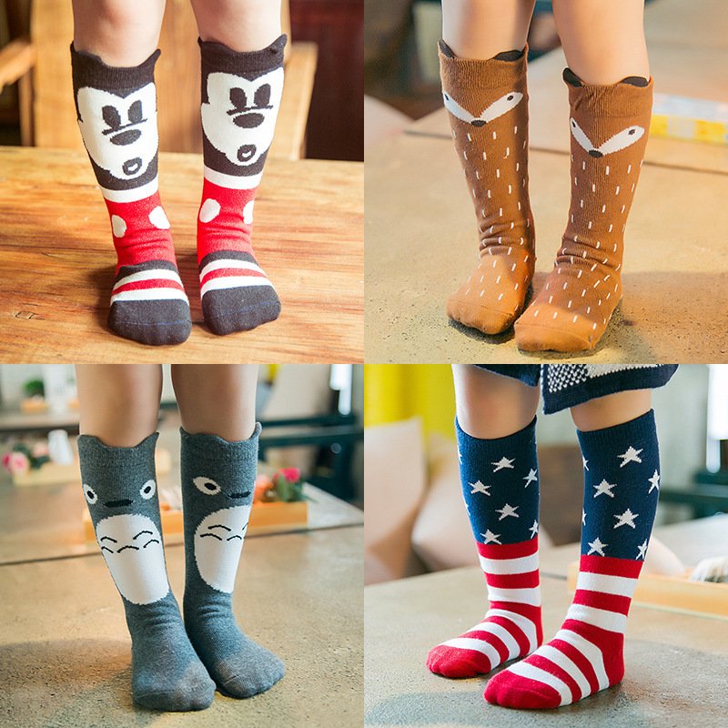 Cute children's socks cartoon animal three-dimensional ears baby calf socks - Image 4