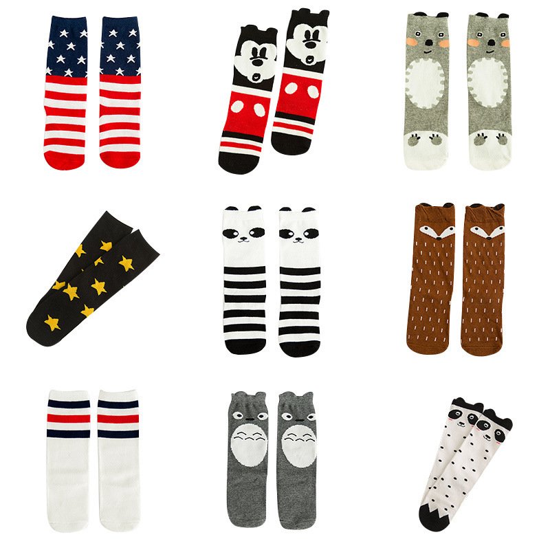 Cute children's socks cartoon animal three-dimensional ears baby calf socks