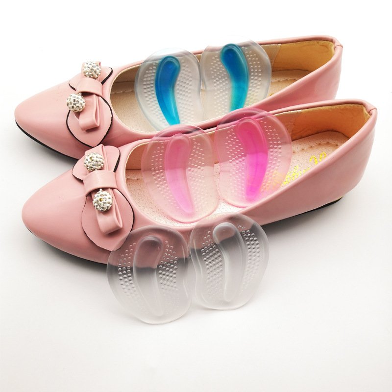 Arch forefoot pad correction half size insole silicone thickened shock absorption front half pad