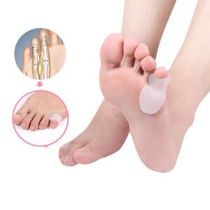 Toe separator for inward little toes silicone toe pad