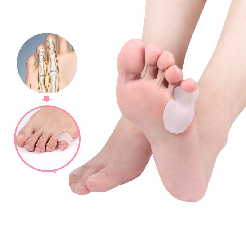 Toe separator for inward little toes silicone toe pad