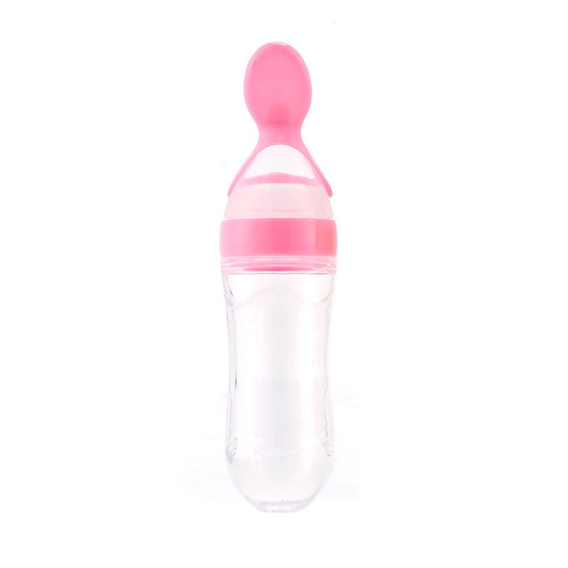 Baby silica gel rice paste spoon milk bottle squeeze spoon feeding spoon silica gel Rice noodles complementary food bottle - Image 3