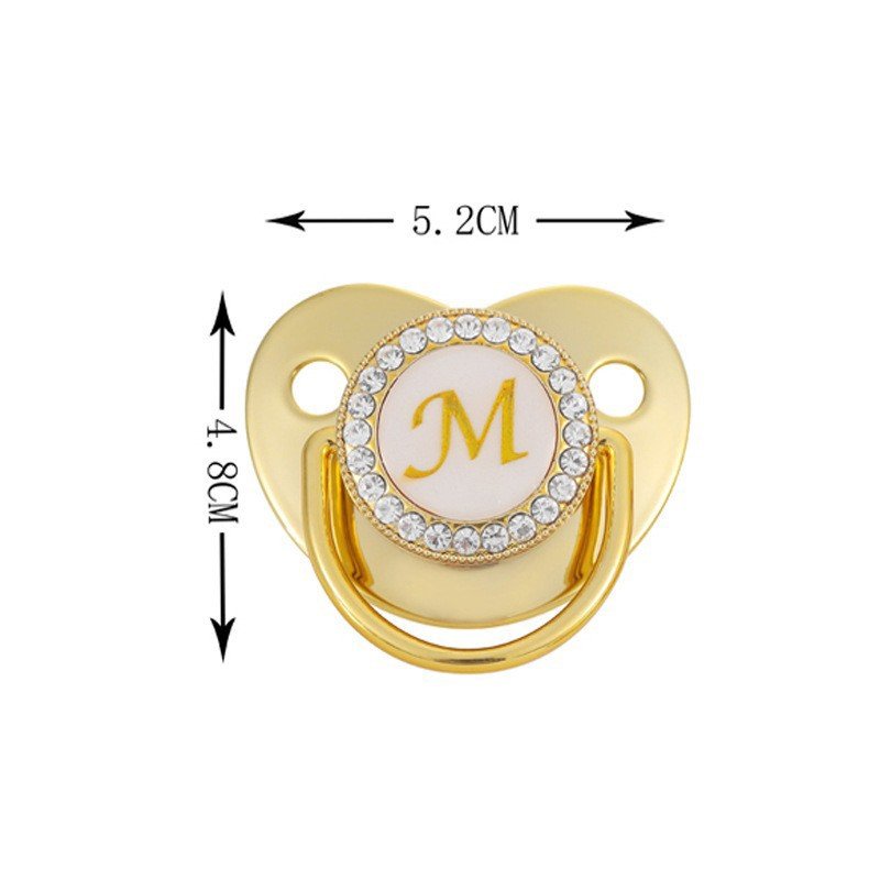 Baby 26 letter pacifier/rose gold/purple - Image 2