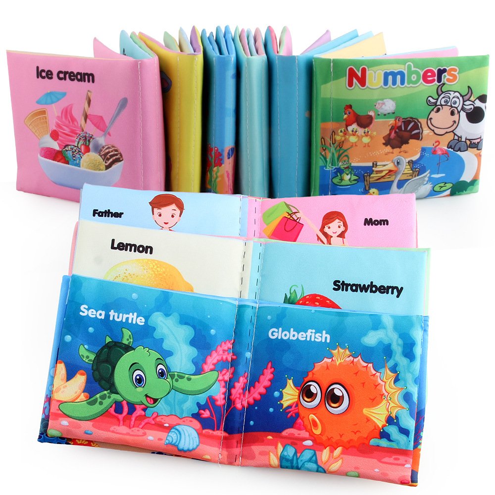 Infant Cloth Book Hand Tear Not Rot Early Education Science and Education Children's Cognition English Cloth Book Palm Cloth Book - Image 4