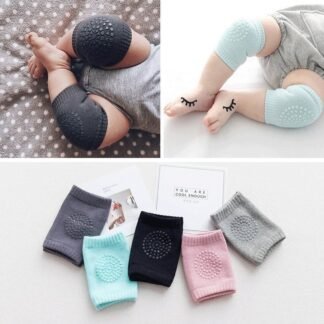 Joelheiras antiderrapantes para bebês - Proteção para aprender a andar