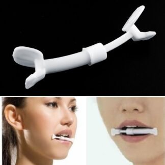 Aparelho ortodôntico para endireitar os dentes, mola para correção da mordida, sorriso bonito, elevador bucal