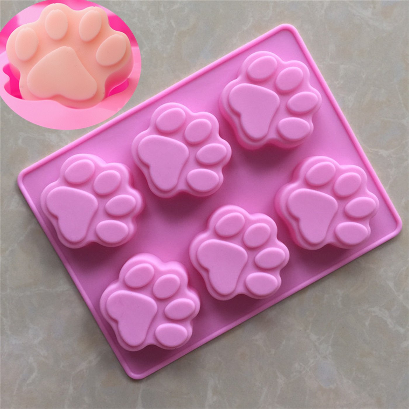 Puppy footprints silicone cake mold 6 with cat claws - Image 2
