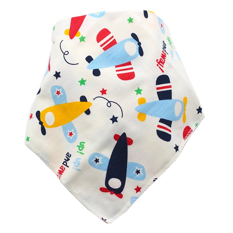 Baby triangle towel, baby saliva towel, double button newborn bib - Image 6