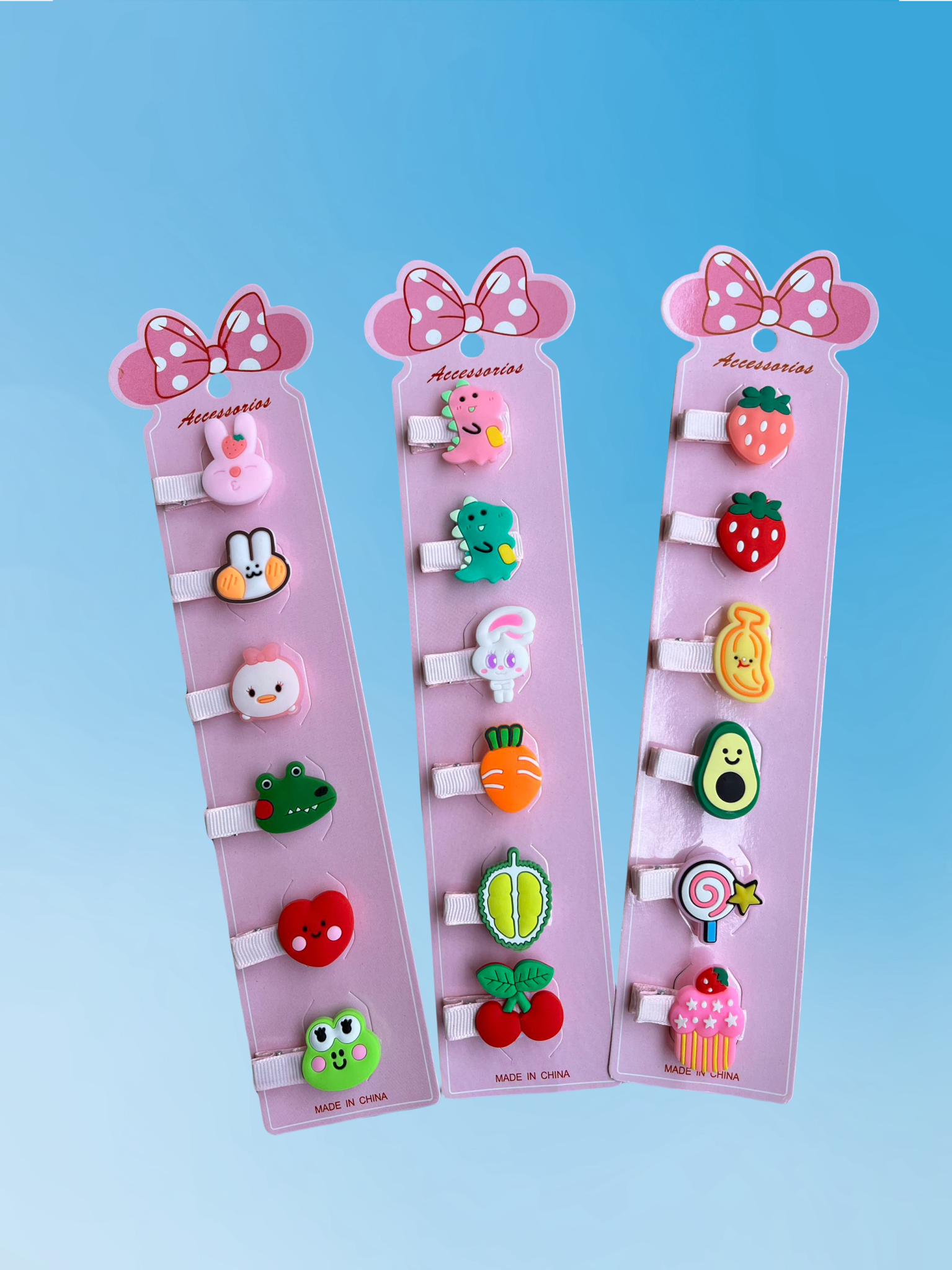 6-piece*3set girls' all inclusive cloth hair clip without damaging hair, cute cartoon hair clip for babies - Image 4