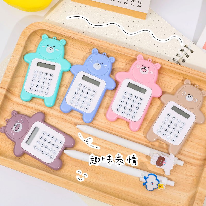 Mini Cartoon Bear Calculator 8 Digit Display Pocket Size - Image 3