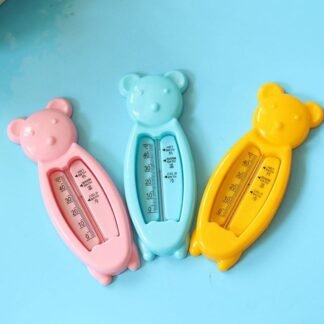 Termômetro infantil em forma de ursinho fofo de desenho animado para banheira – brinquedo de plástico para medir a temperatura da água