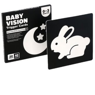Cartas visuais do Brinquedo Sensorial Black White Paper Education
