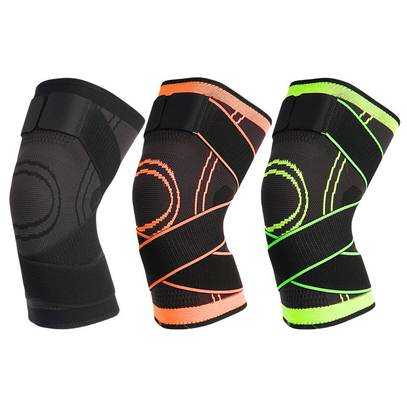 Cyrus Knee Brace with Silicone Pad Elastic Metal Side Bars Compression Sleeve for Running