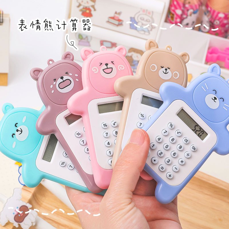 Mini Cartoon Bear Calculator 8 Digit Display Pocket Size - Image 2
