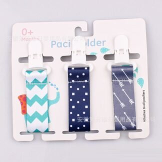 Kit com 3 presilhas para chupeta - Corrente de segurança ajustável para bebês