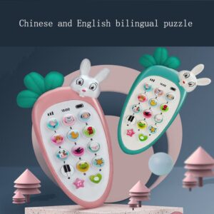 cartoon early education machine simulation mobile kids learning children phones toys pink phone toy