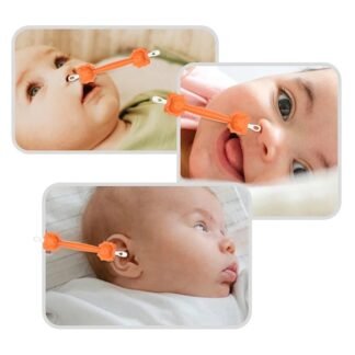 Colher de limpeza para bebês, curreta de cera macia de duas pontas, limpador nasal, pinças de silicone para remoção de cera de ouvido