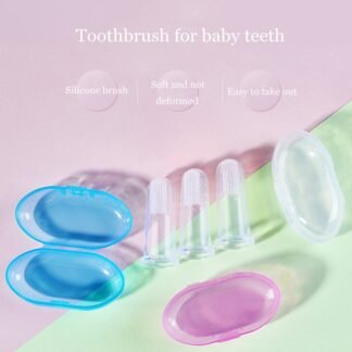 Escova de dedo para bebês em silicone de qualidade alimentar - Limpeza suave dos primeiros dentes