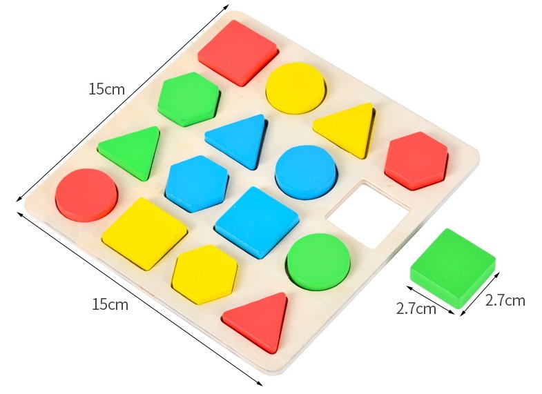 Colored puzzle board, children's magic, intelligence education, wooden puzzle toys - Image 3