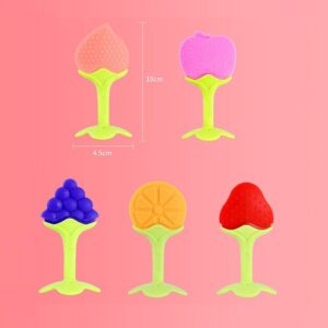 Bpa Free Fruit Organic Soft Food Grade Chewable Silicone Teether Silicone Teething Baby Teether Toys
