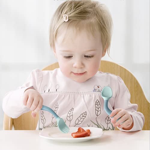 Silicone Spoon for Baby Utensils Set Auxiliary Food Toddler Soft Fork
