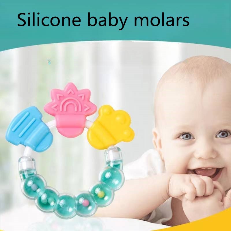 Baby Rattles Teether Toy Silicone Teeth Biting - Image 2