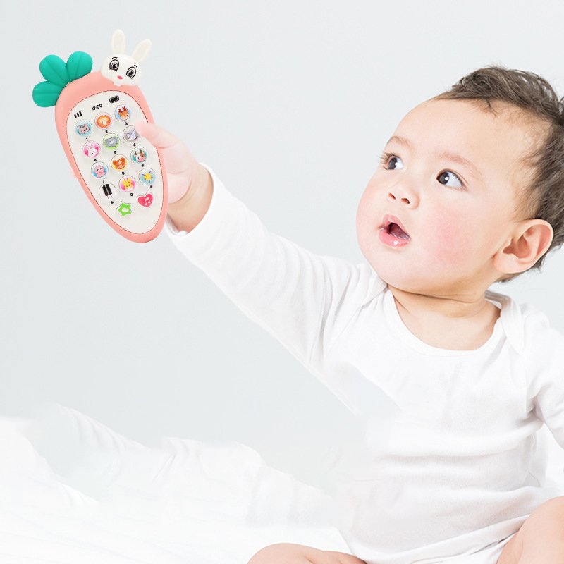 cartoon early education machine simulation mobile kids learning children phones toys pink phone toy - Image 3