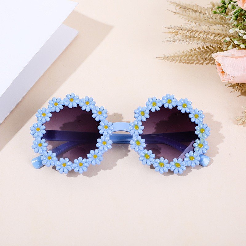 Daisy shaped children's sunglasses, cute baby trendy sunglasses - Image 3