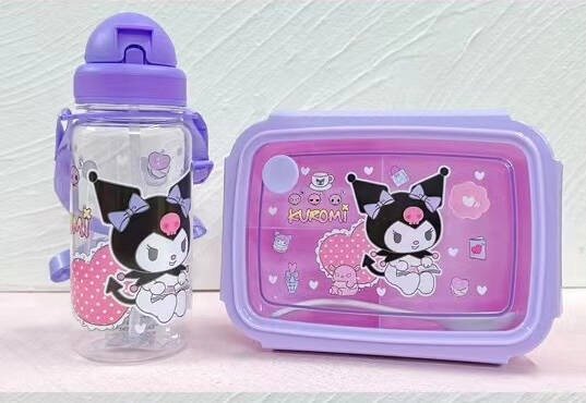 Cartoon lunch box with water cup can be heated in microwave oven for primary school students with special compartment lunch box - Image 6