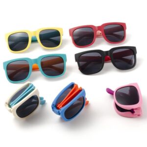 Folding children's sunglasses for boys and girls to prevent UV rays