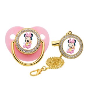 Cartoon Minnie series cross-border hot selling pacifiers, baby diamond dots to soothe and play with the mouth