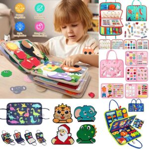 Montessori Dinosaur Elephant Felt Learning Board Busy Board