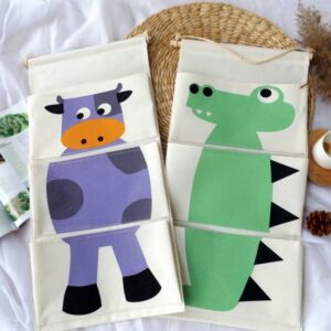 Cotton and linen fabric cute cartoon animal hanging bag