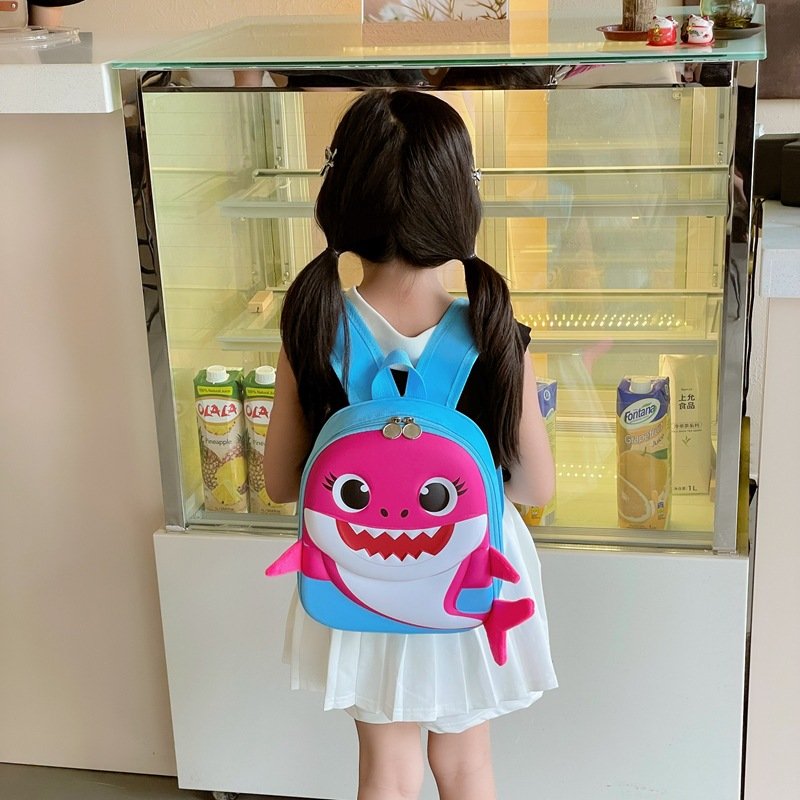 Cute cartoon shark small backpack - Image 2