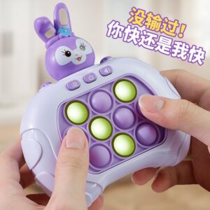 Game console quick push 999 levels with sound, light, music and whack-a-mole