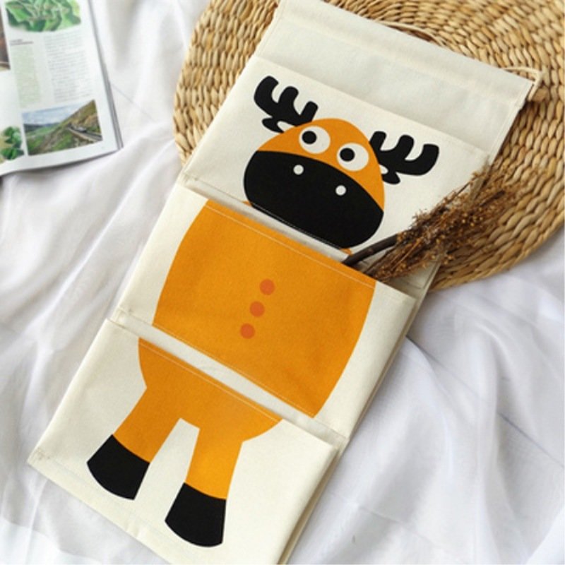 Cotton and linen fabric cute cartoon animal hanging bag - Image 6