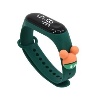 Relógio infantil com pulseira LED - Resistente à água e com um toque divertido