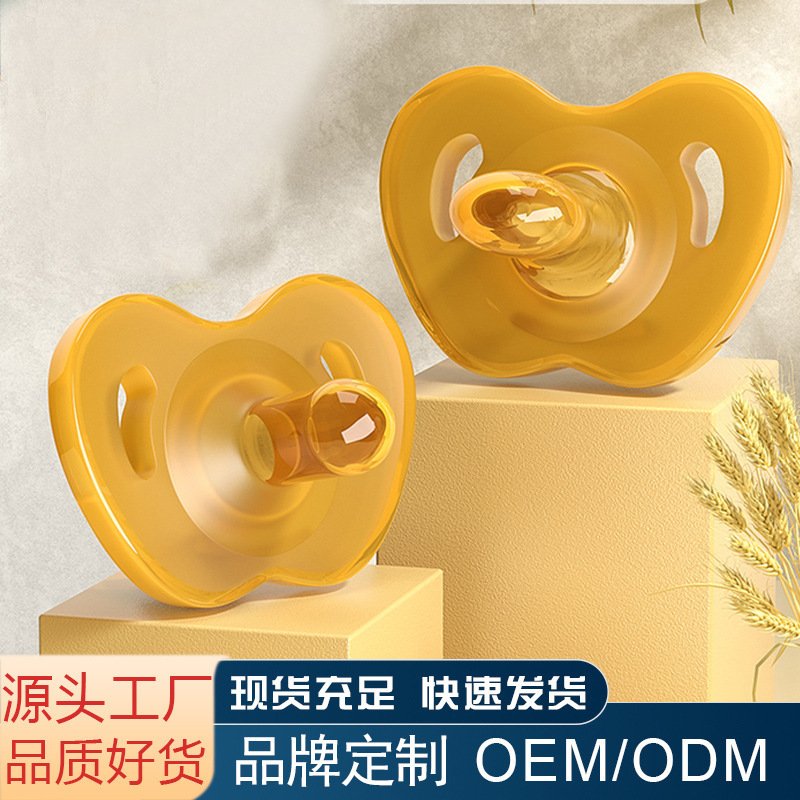 Newborn baby full silicone pacifier nano silver anti-lost chain imitation breast milk play mouth super soft with box - Image 3