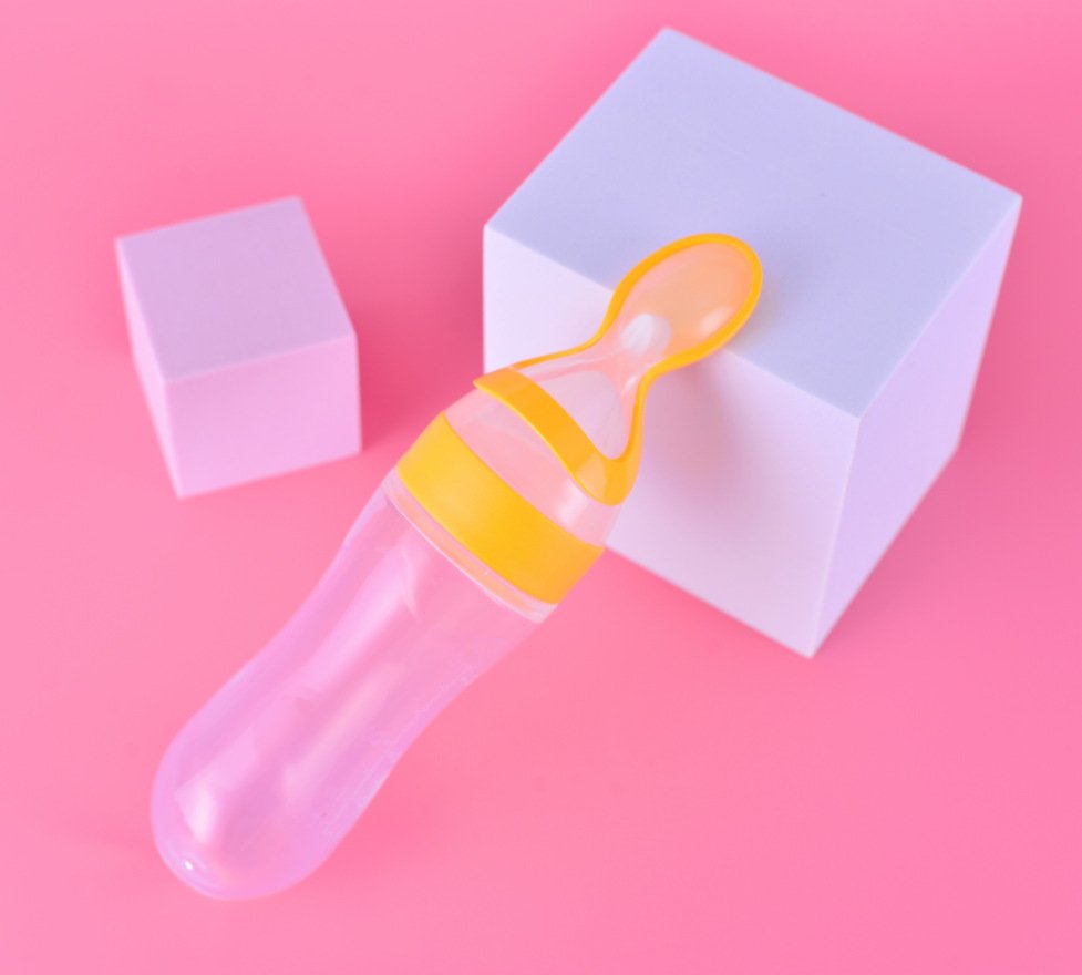 Baby silica gel rice paste spoon milk bottle squeeze spoon feeding spoon silica gel Rice noodles complementary food bottle - Image 5