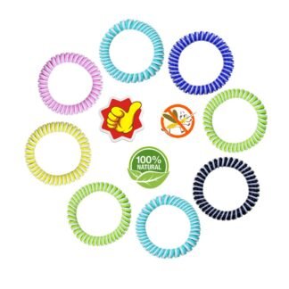 Pulseira infantil repelente de mosquitos em EVA - Óleo essencial natural e duas cores