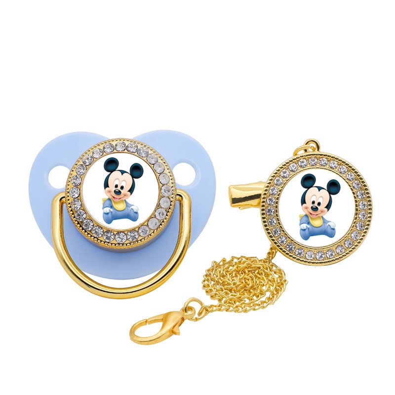 Cartoon series cross-border hot selling pacifiers, baby dots, diamonds to soothe and play with the mouth - Image 2