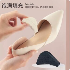 High heel shoe toe plugs Thickened shoes big change small black beige toe plugs