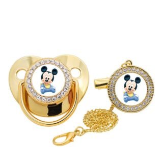 Chupeta Infantil com Diamantes - Modelo de Exportação para o Conforto do Bebê