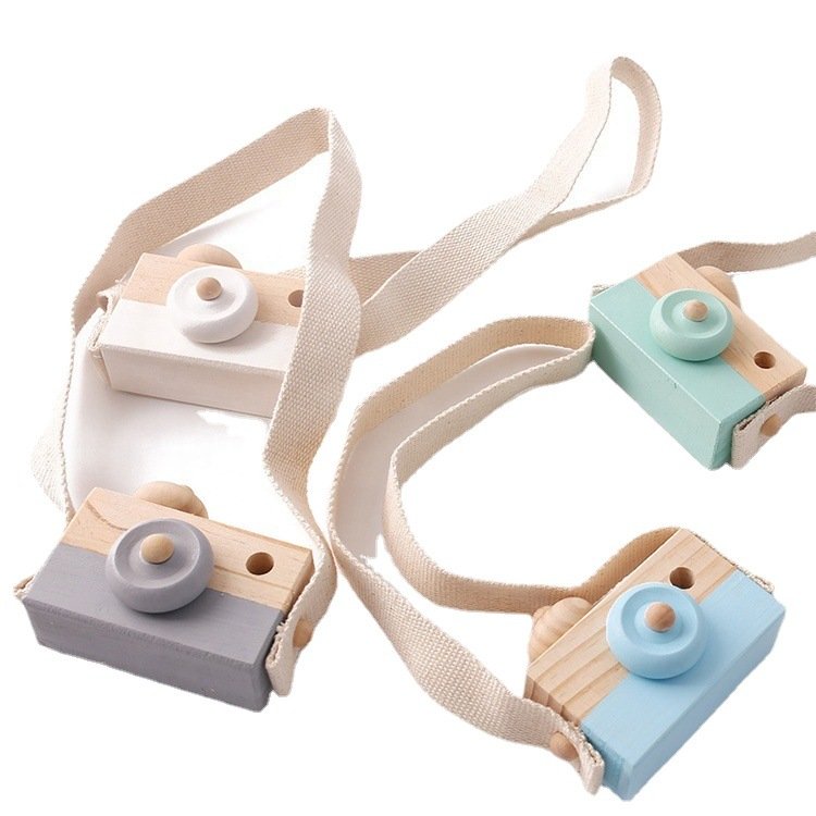 Wooden children's camera toys for early education, hands-on photography, home decoration, and ornaments - Image 2