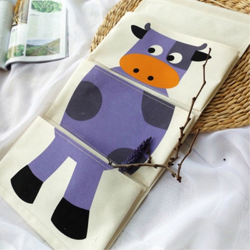 Cotton and linen fabric cute cartoon animal hanging bag - Image 11