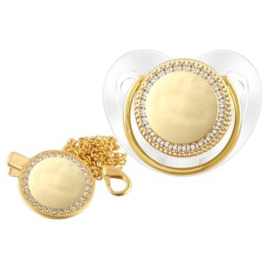 Blank pacifier + chain + dust cover