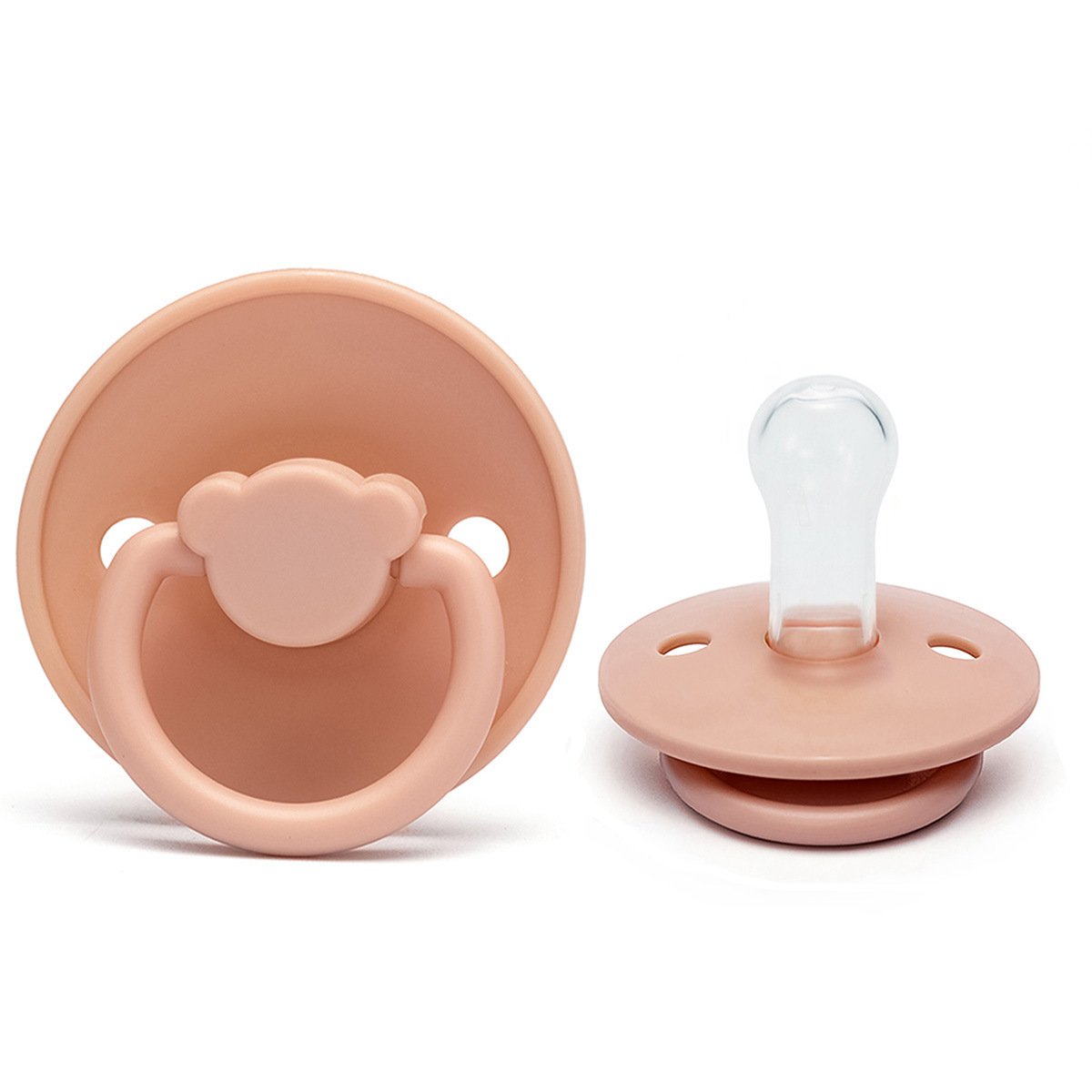 Cute Bear Baby Pacifier Super Soft Food Grade Flat Head Silicone Baby Pacifier - Image 2