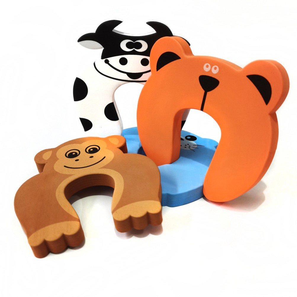 Children's safety animal cartoon door stop anti-collision anti-pinch door gap protector door card baby anti-pinch finger door card EVA - Image 3