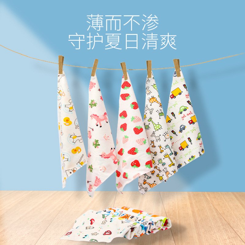 Baby triangle towel, baby saliva towel, double button newborn bib - Image 4